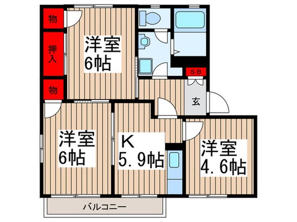 ハイネスコートＣの物件間取画像